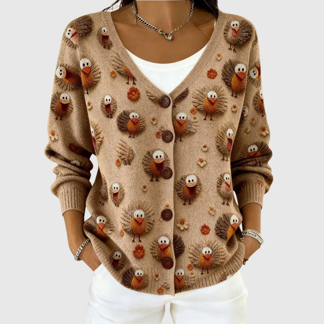 Cardigan Boutonné en Maille Douillette