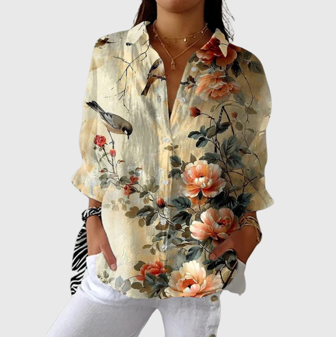 Blouse légère et vibrante à motif