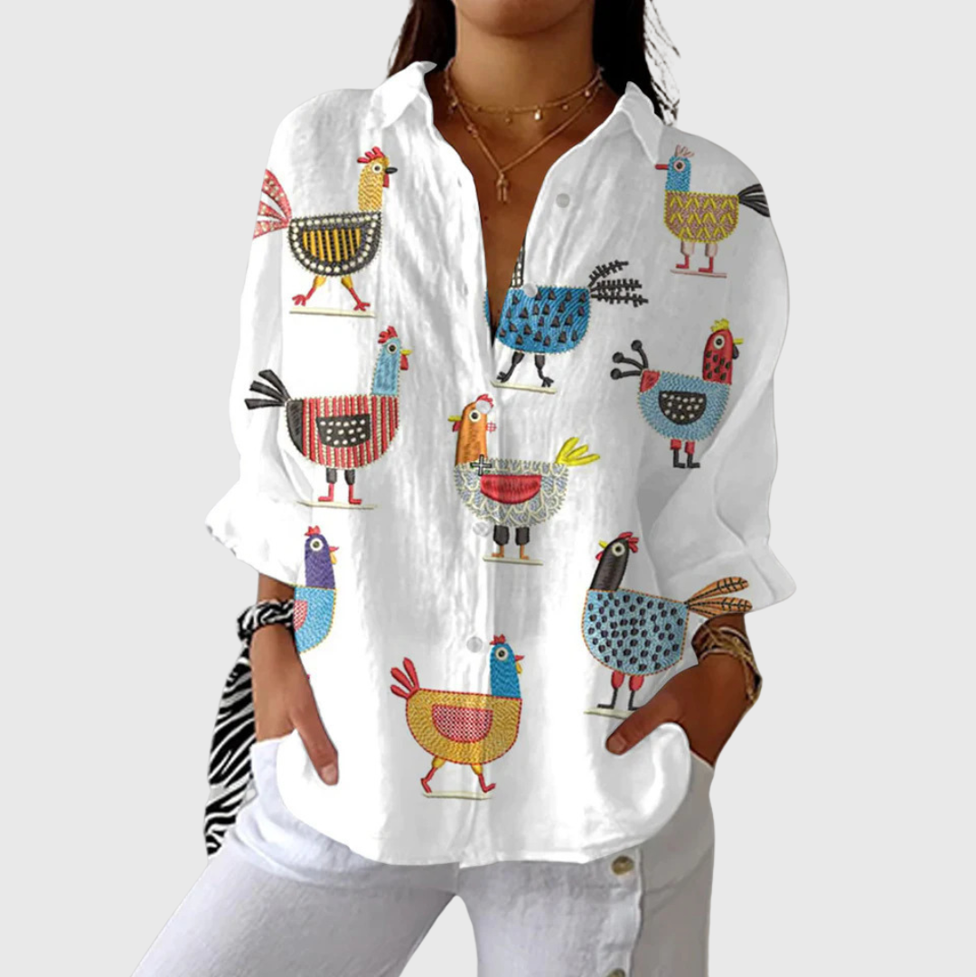 Blouse colorée légère avec imprimé
