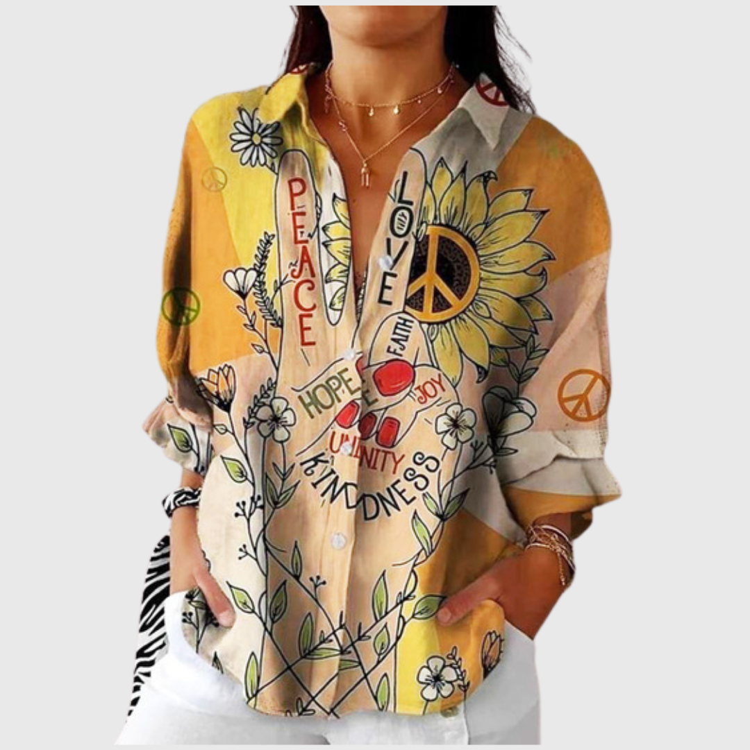 Blouse légère et vibrante à motifs
