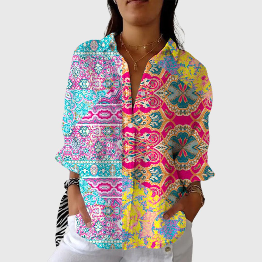 Légère et Colorée Blouse Imprimée