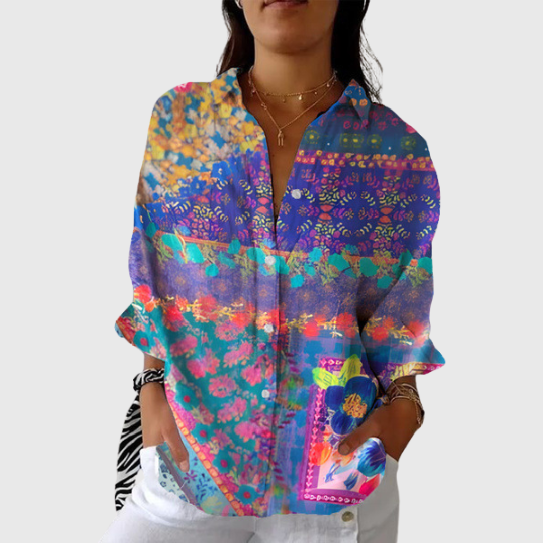 Blouse colorée et légère à motif