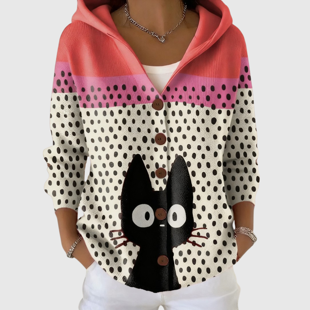 Cardigan Douillet à Capuche en Tricot