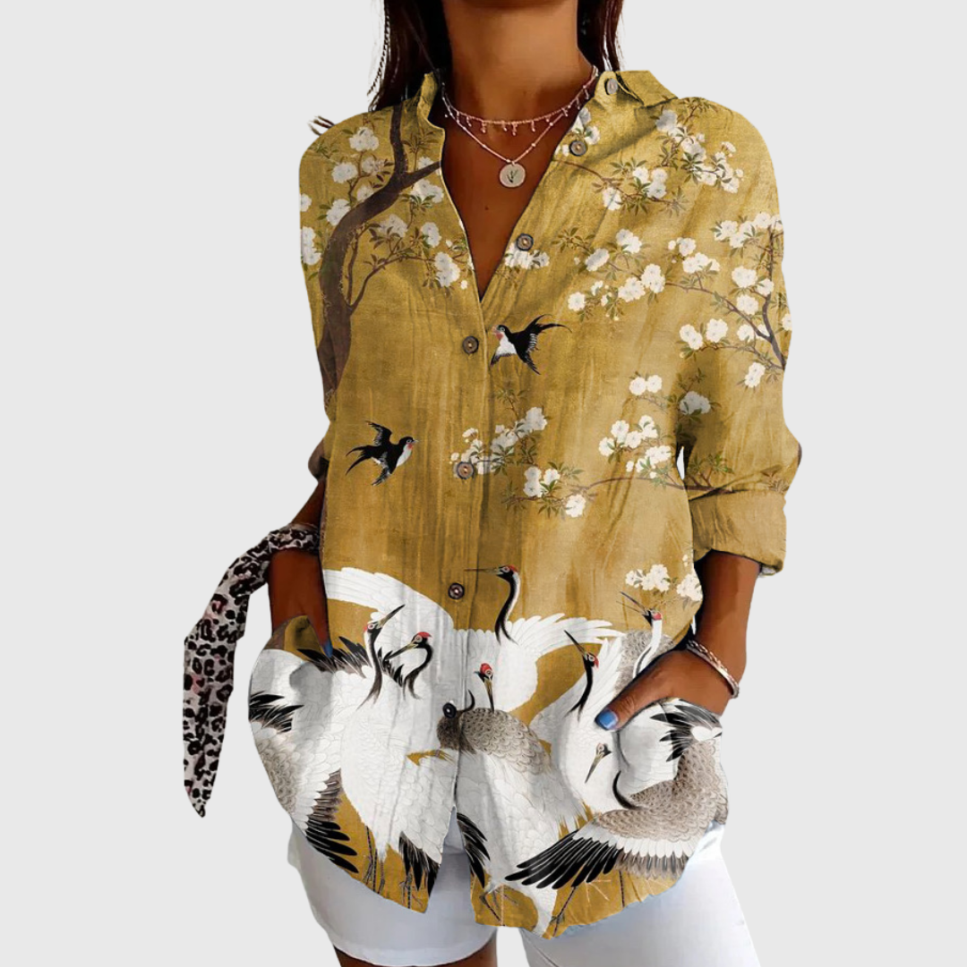 Blouse colorée et légère avec motif
