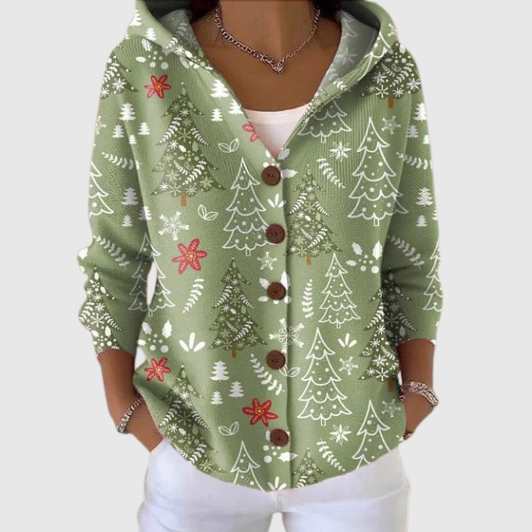 Cardigan Tricoté Confortable avec Capuche