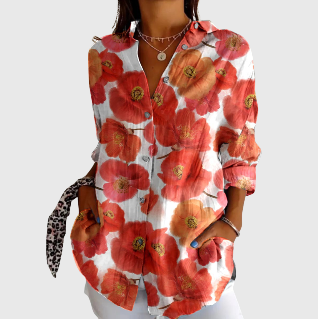 Blouse légère et vibrante à motifs