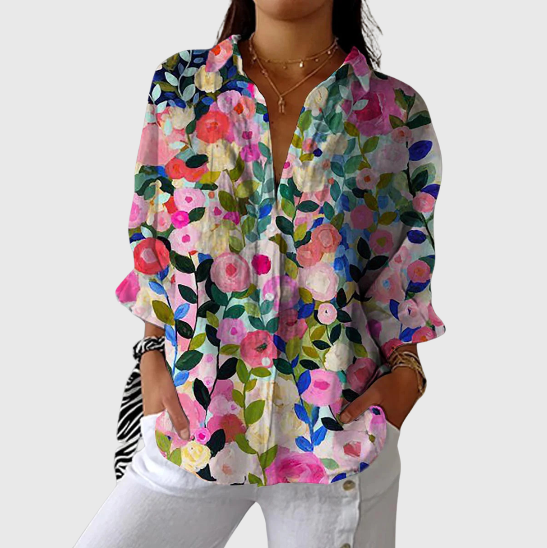 Chemisier léger et vibrant avec motif
