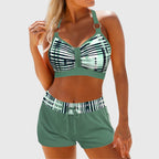 Janelle - Rayé Bikini Taille Haute