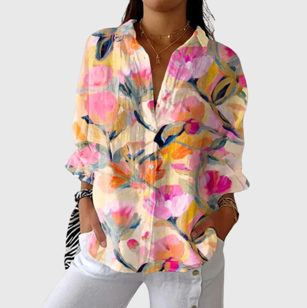 Légère et Colorée Blouse Imprimée