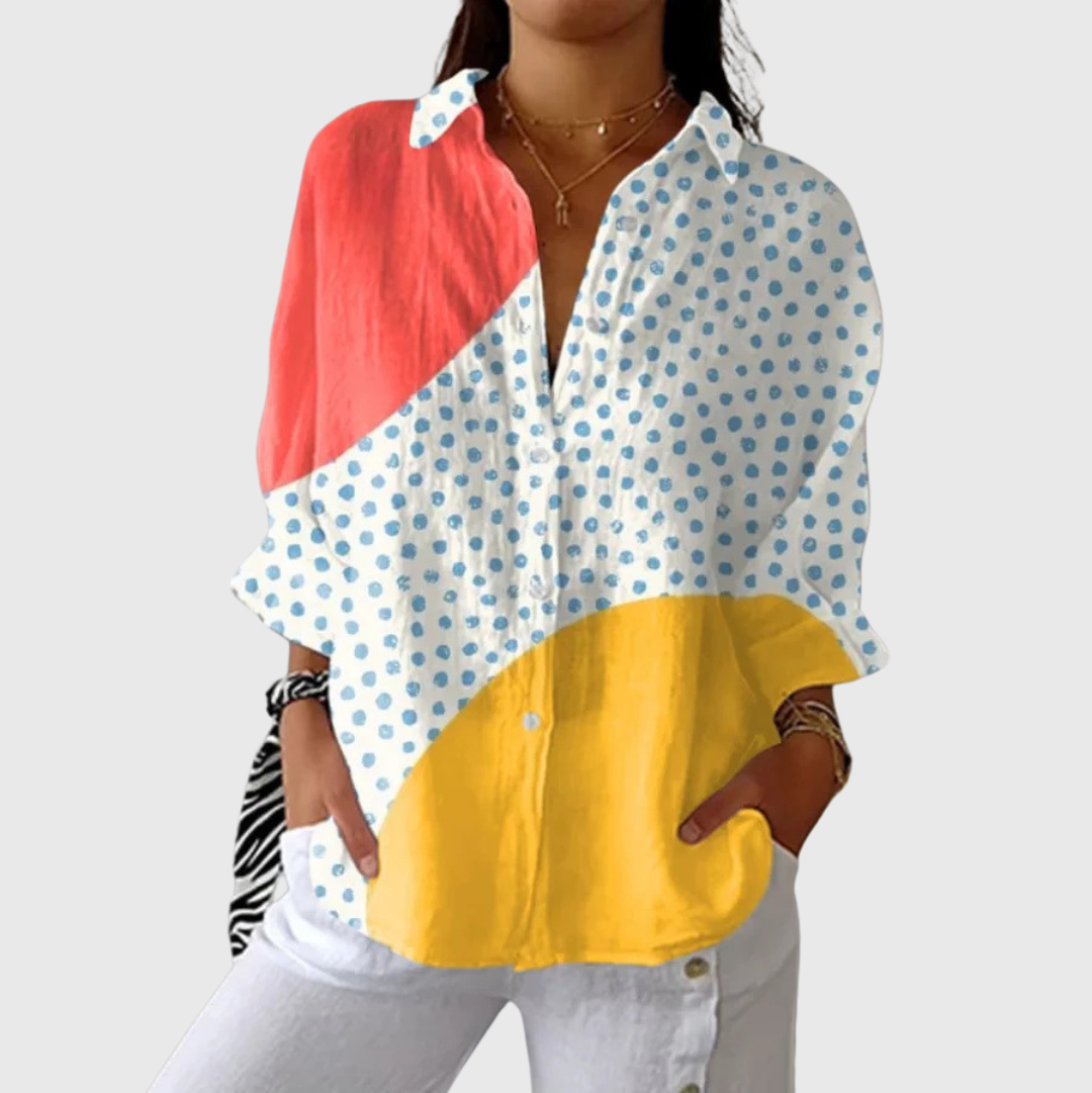Chemisier léger et vibrant avec motif