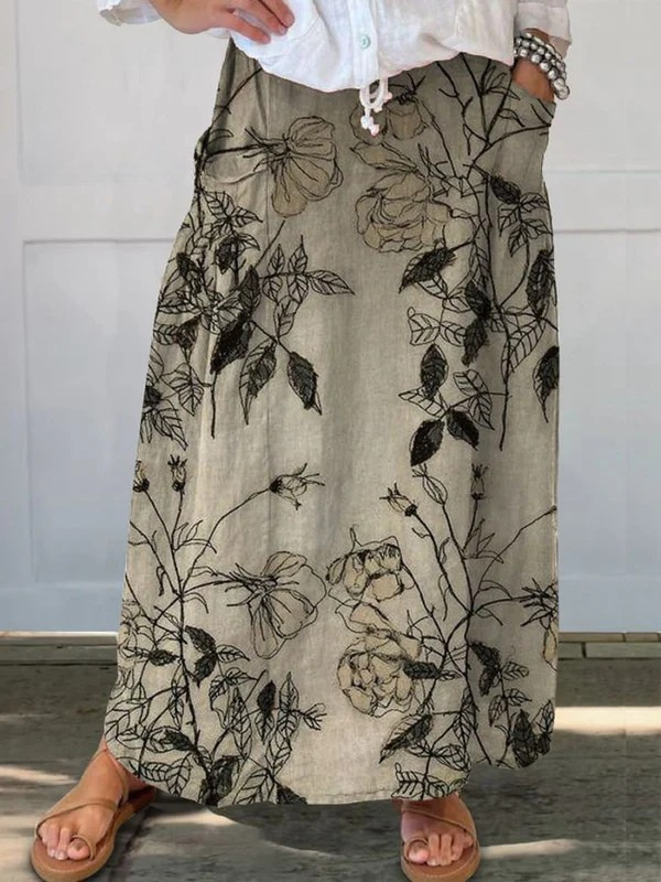 Jupe Légère à Motifs