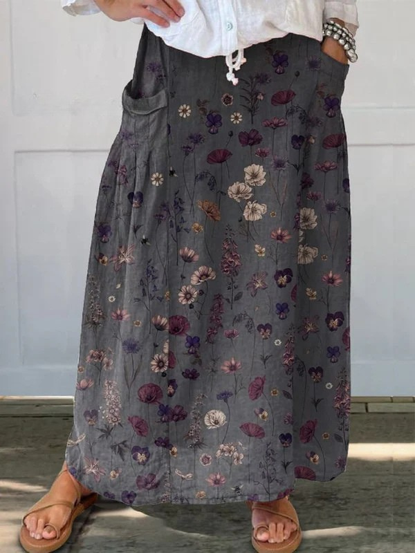 Jupe Légère à Motifs
