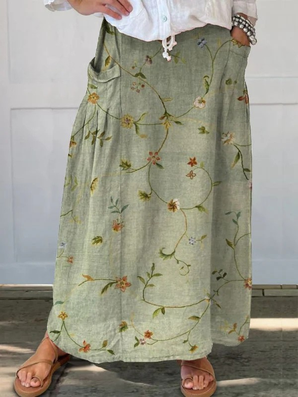 Jupe Légère à Motifs