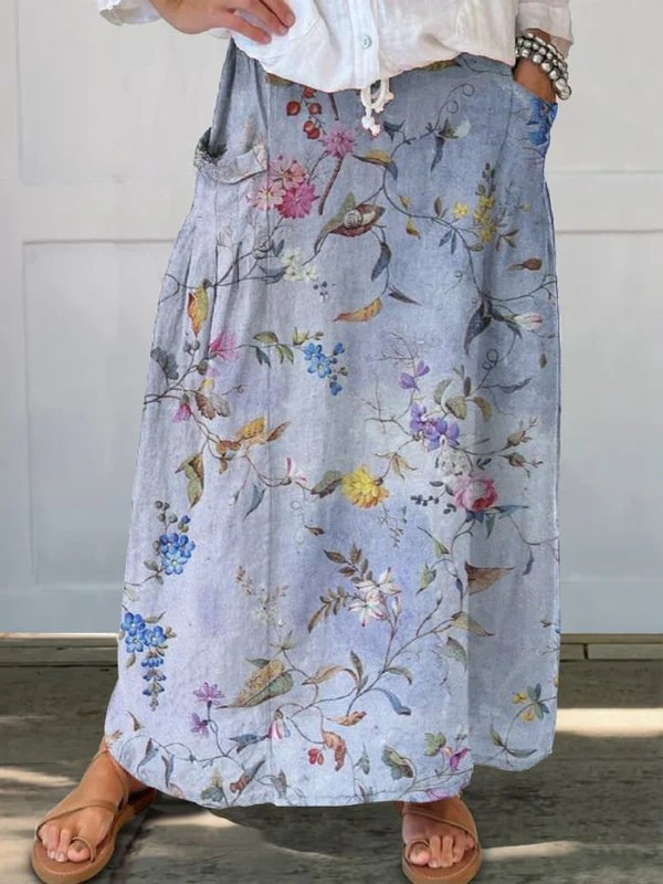 Jupe Légère à Motifs