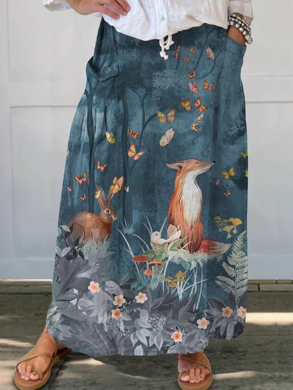 Jupe Légère à Motifs