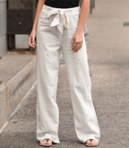 Joleen - Pantalons Femme Relaxed avec Taille Élastique et Cordon de Serrage